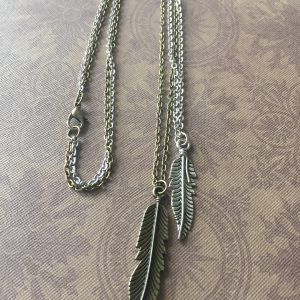 Sarasota Jewelry: Dual metals feather necklace