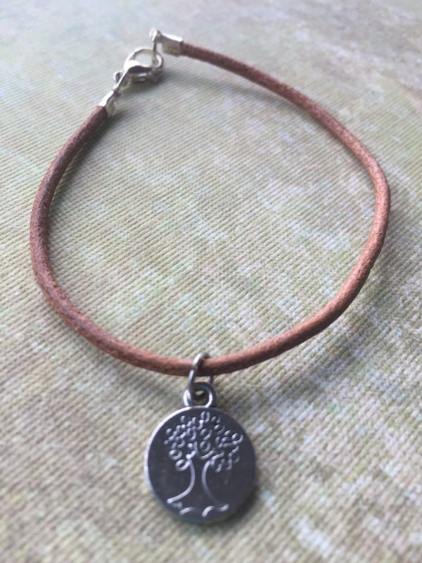 Sarasota Bradenton Tan Bracelet with Tree Charm