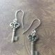 Sarasota Bradenton Silver Key Earrings