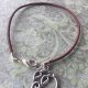 Sarasota Bradenton cognac bracelet with charm