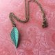 Sarasota Bradenton Patina Leaf Necklace