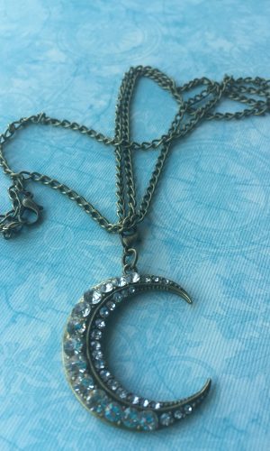 Sarasota Bradenton Crescent Moon Pendant Necklace