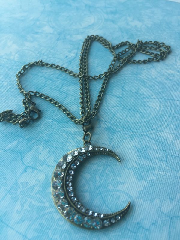 Sarasota Bradenton Crescent Moon Pendant Necklace