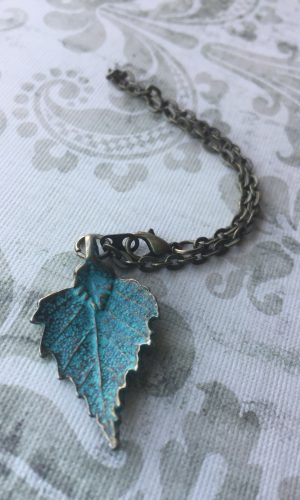 Sarsota Bradenton Turquoise Patina Leaf Bracelet