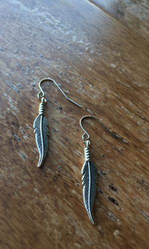 Silver Feather Earrings Sarasota bradenton