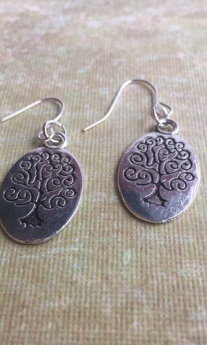 Stamped Tree Earrings Sarasota bradenton