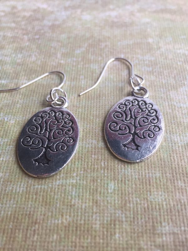 Stamped Tree Earrings Sarasota bradenton