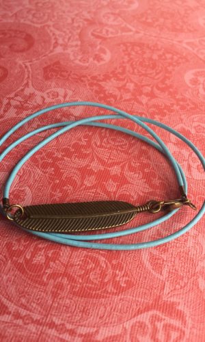 Turquoise Cracked Leather Feather Wrap Bracelet Sarasota florida