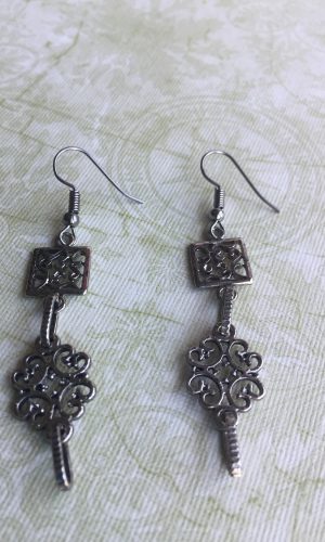 Pewter Art Deco Earrings Sarasota Bradenton